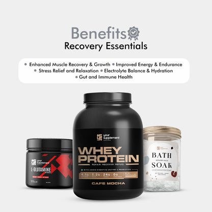 Recovery Essentials – Whey Protein, L - Glutamine & Epsom Salt for Athletes