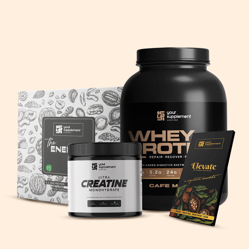 Your-Supplement-combo-products-whey-protein-creatine-energy-bar-dark-chocolate