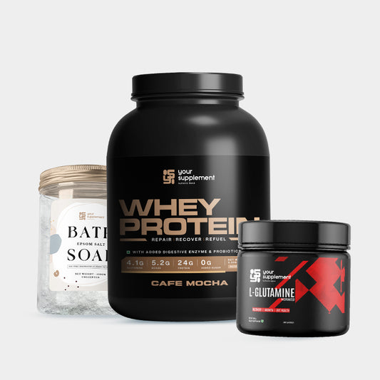 Your-Supplement-combo-products-whey-protein-bath-soak-L-glutamine