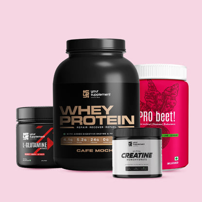 Your-Supplement-combo-products-probeet-whey-protein-creatine-L-glutamine